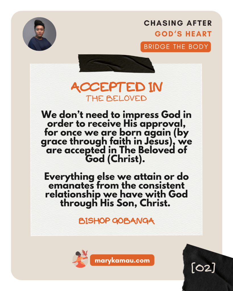 ACCEPTED | BISHOP GOBANGA | BRIDGE THE BODY | MARY KAMAU